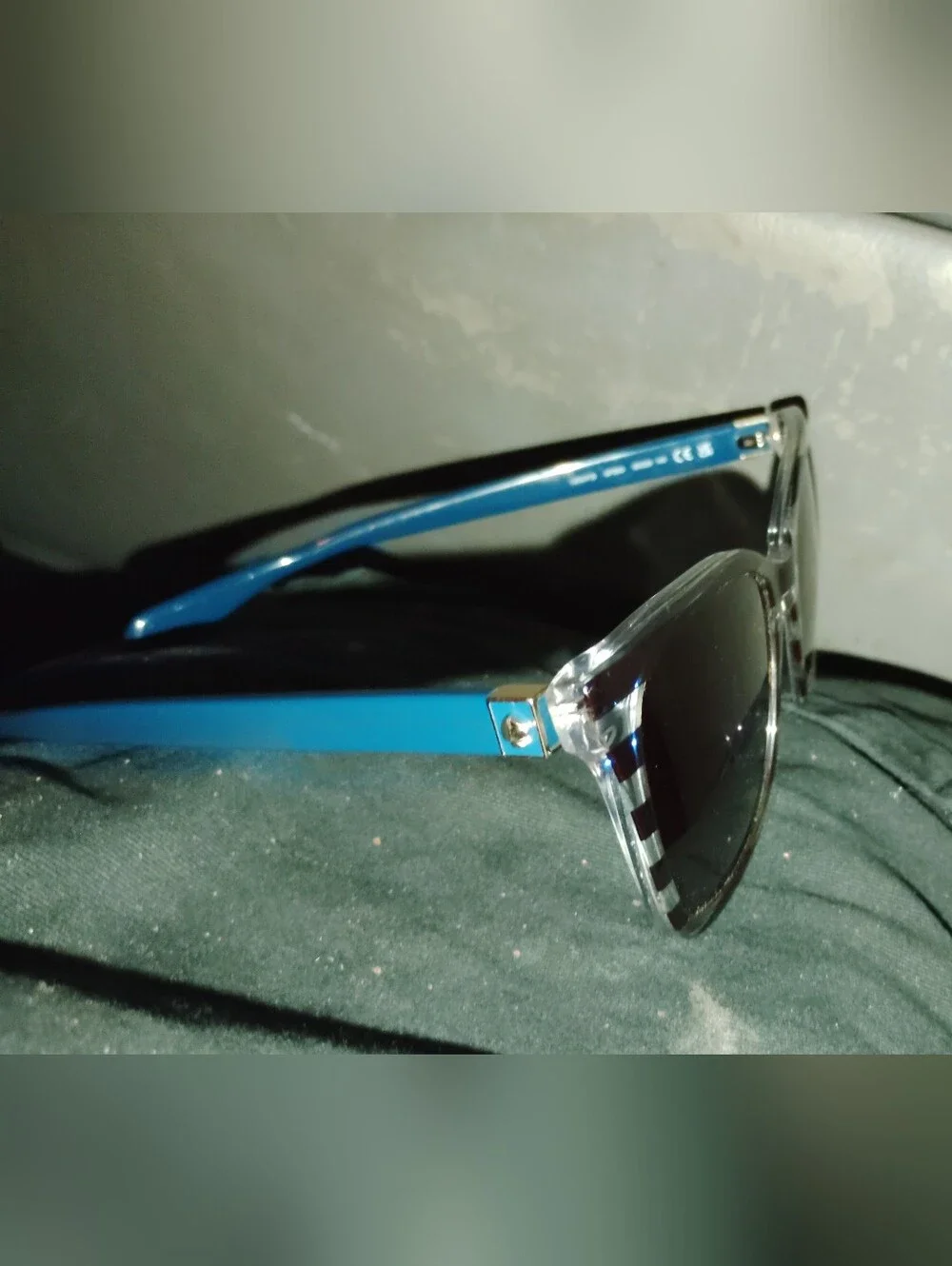 Women’s Clear Frame Sunglasses with Black Lenses